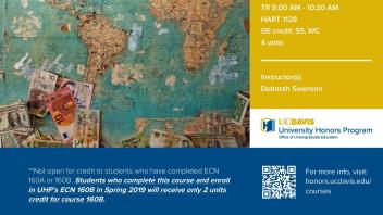 UC Davis University Honors Program Winter 2019 ECN 162 Flyer