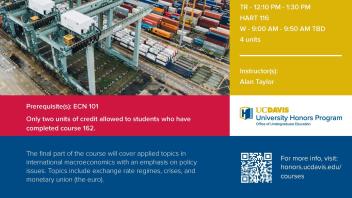 Spring 2019 UC Davis University Honors Program Course: ECN 160B