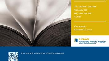 Spring 2019 UC Davis University Honors Program Course: ENL 40