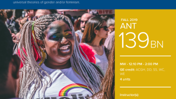 Fall 2019 UC Davis University Honors Program Course: ANT 139BN