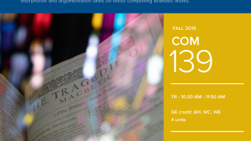 Fall 2019 UC Davis University Honors Program Course: COM 139