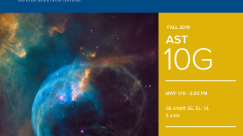 Fall 2019 UC Davis University Honors Program Course: AST 10G