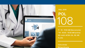 Fall 2019 UC Davis University Honors Program Course: POL 108