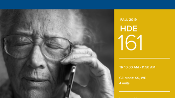 Fall 2019 UC Davis University Honors Program Course: HDE 161
