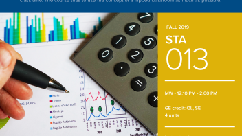 Fall 2019 UC Davis University Honors Program Course: STA 13