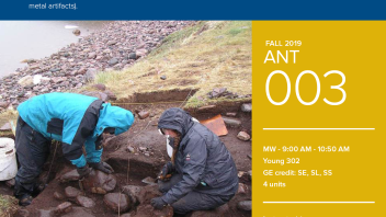 Fall 2019 UC Davis University Honors Program Course: ANT 3