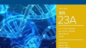 Fall 2019 UC Davis University Honors Program Course: BIS 23A