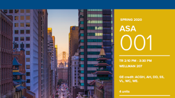 Spring 2020 University Honors Program Course: ASA 1
