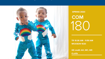 Spring 2020 University Honors Program Course: COM 180