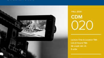 Fall 2020 University Honors Program Course: CDM 20