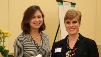 Alumni speaker, Julianne Cravotto (left), with honors staff and alum, Shelbie Condie (right).