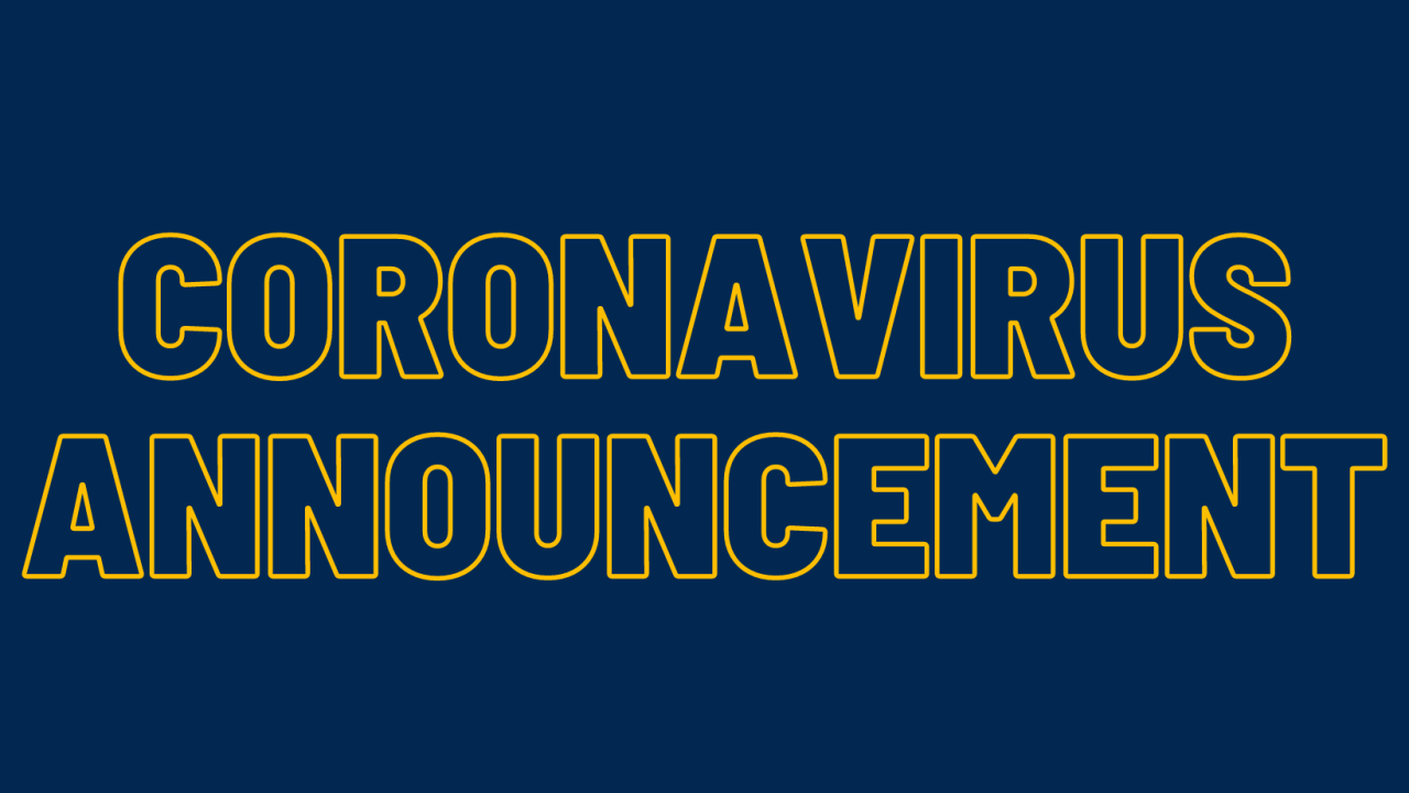 UHP Coronavirus Announcement