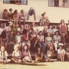 Integrated Studies students in front of B Building, 1974-75 (photo by David Leonard).